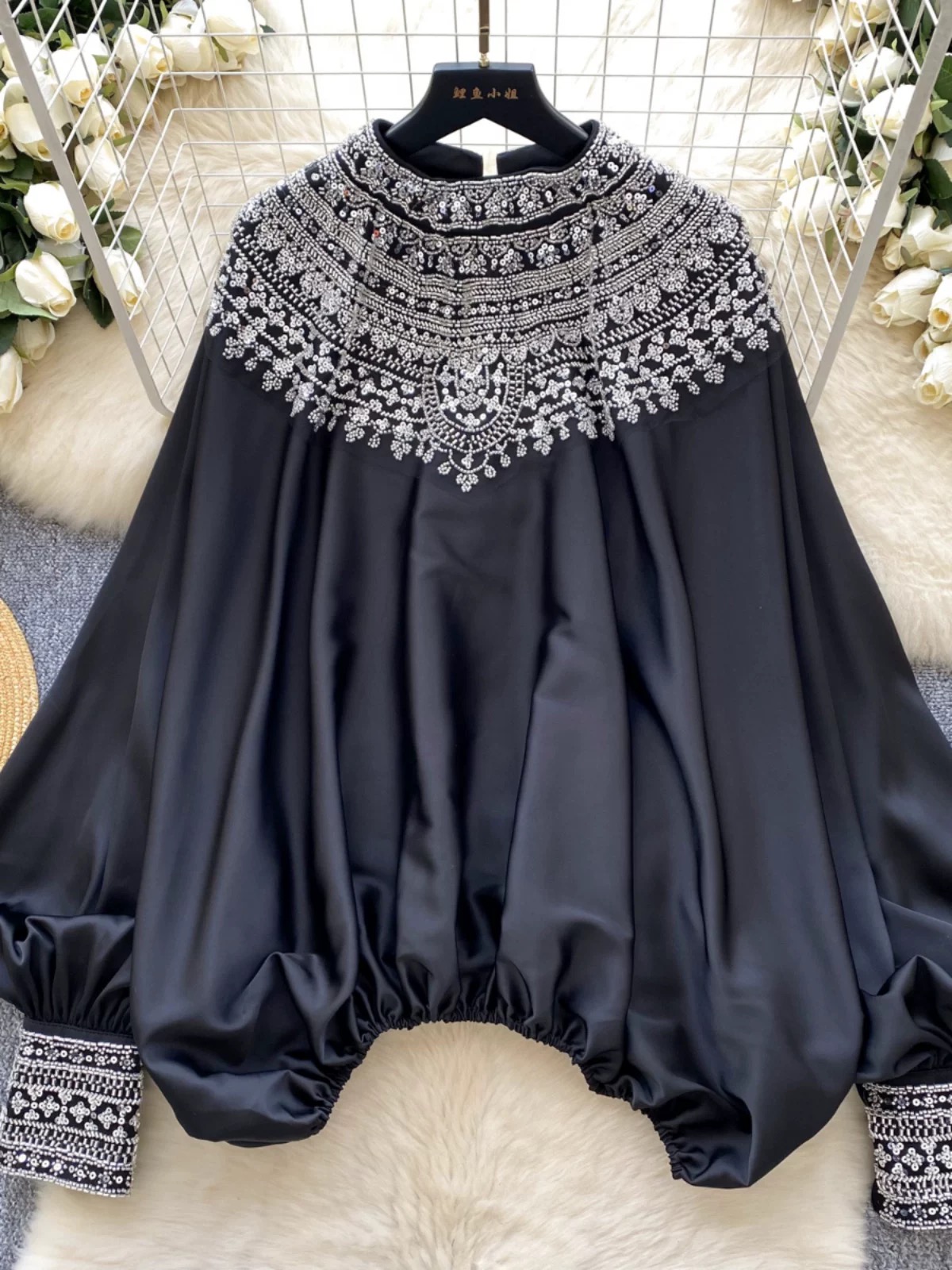 Sweet but sassy embellished blouse BE357 images